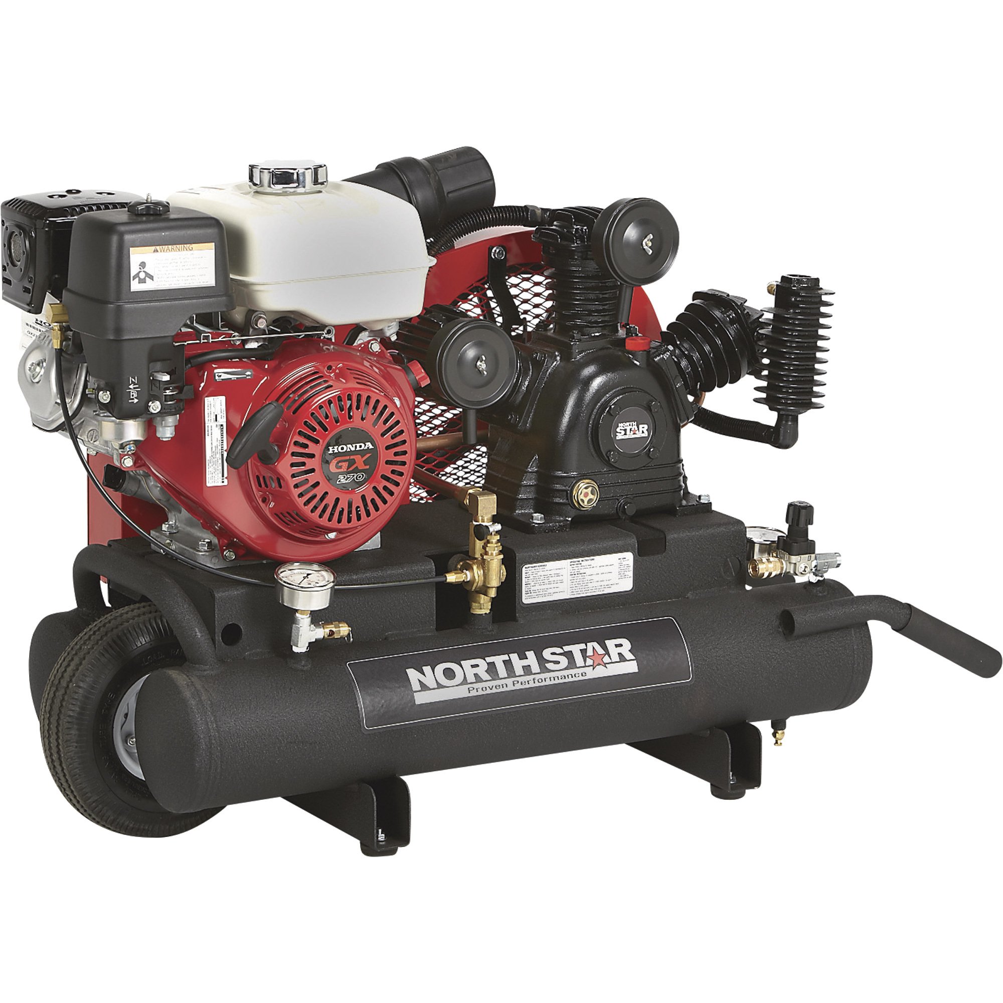 NorthStar Gas-Powered Air Compressor — Honda GX270 OHV Engine, 8-Gallon ...